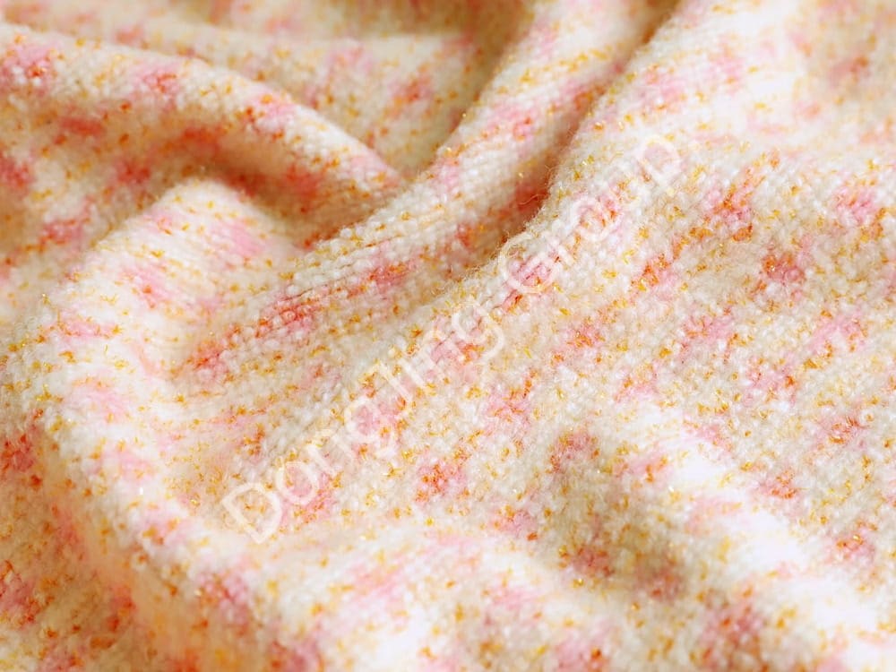 0KW0266-Parfum Rose Sakura Doré faux fur fabric