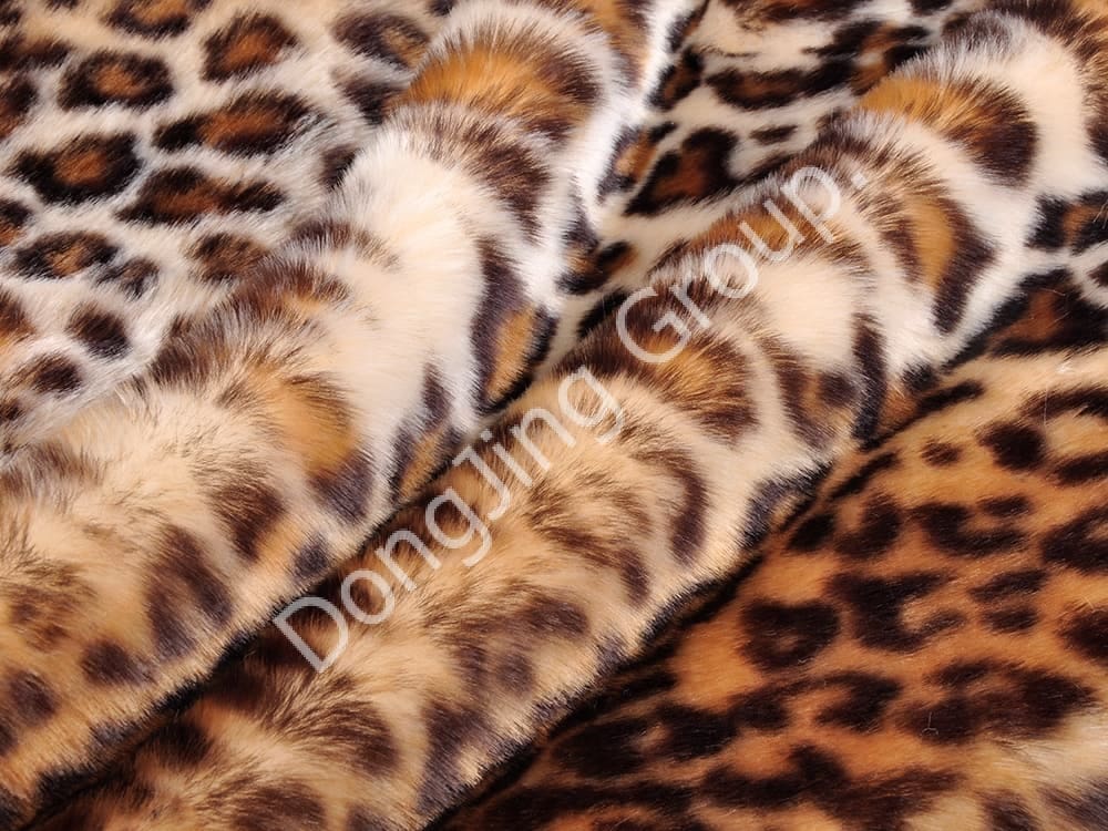 DP1099-Miprint Imprimé Léopard Double Couleur faux fur fabric