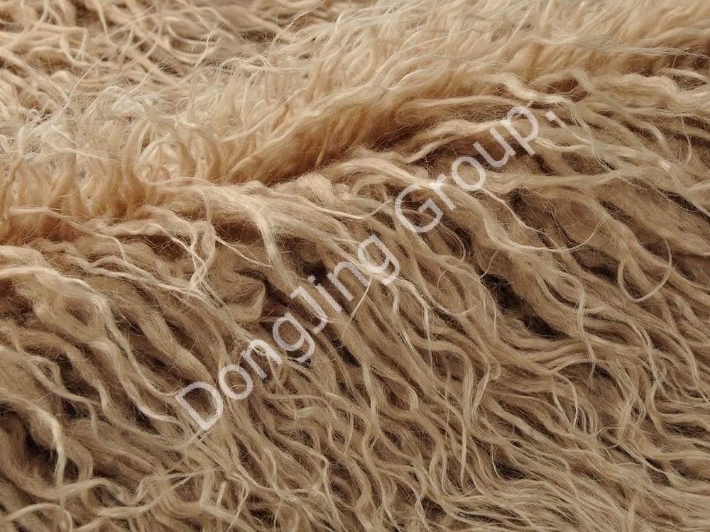 DP0856-poussoir à rouleaux marron faux fur fabric