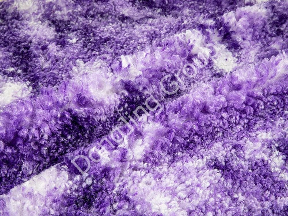 8T0821-Maille ronde violette même couleur rouleau désordonné imitation laine faux fur fabric