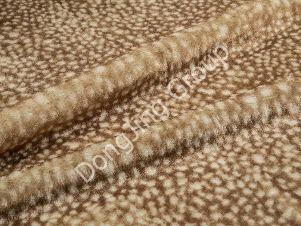 9G0560-Imprimé cerf blanc cassé faux fur fabric