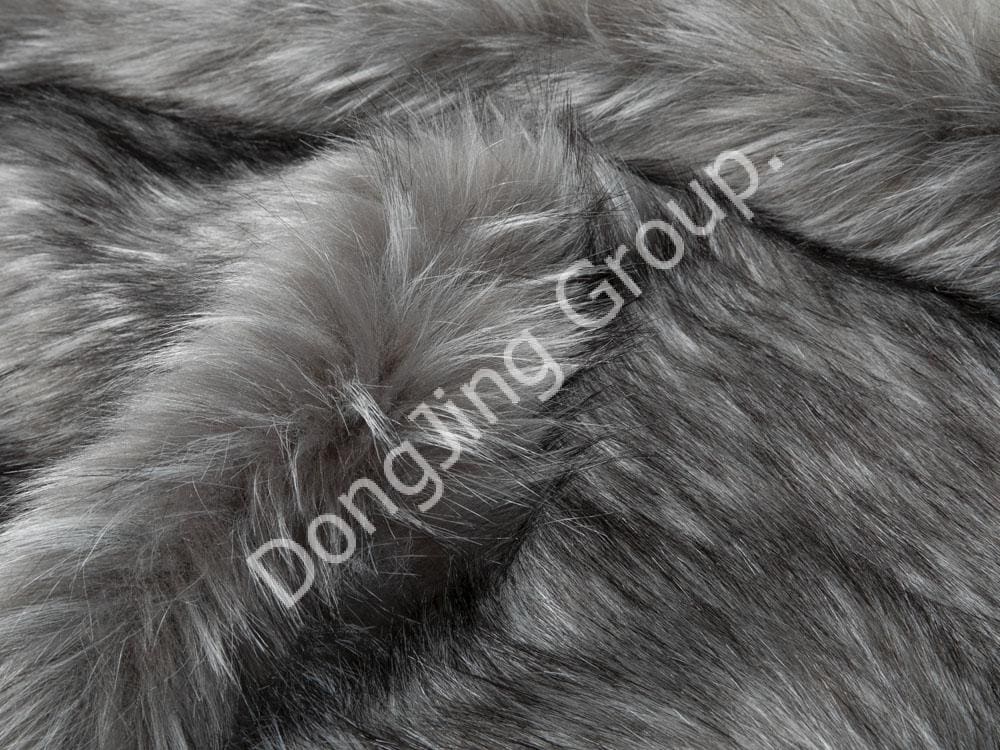 9HW0652-Embout imprimé jacquard bicolore faux fur fabric