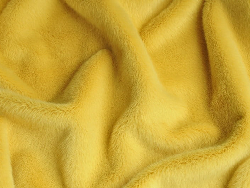 9T1674-Jaune citron faux fur fabric