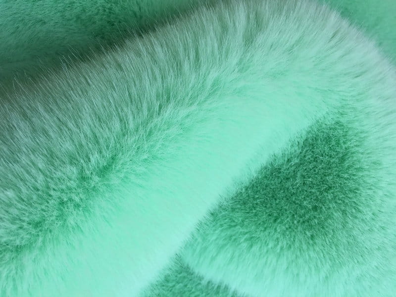 XD0003-Cardamome Vert Or Renard faux fur fabric